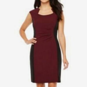 Chelsea Rose Burgundy and Black Dress Size 10